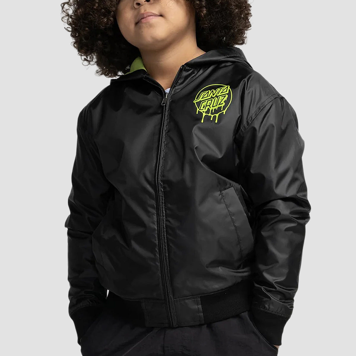 Santa Cruz Liquid Dot Jacket Black - Kids