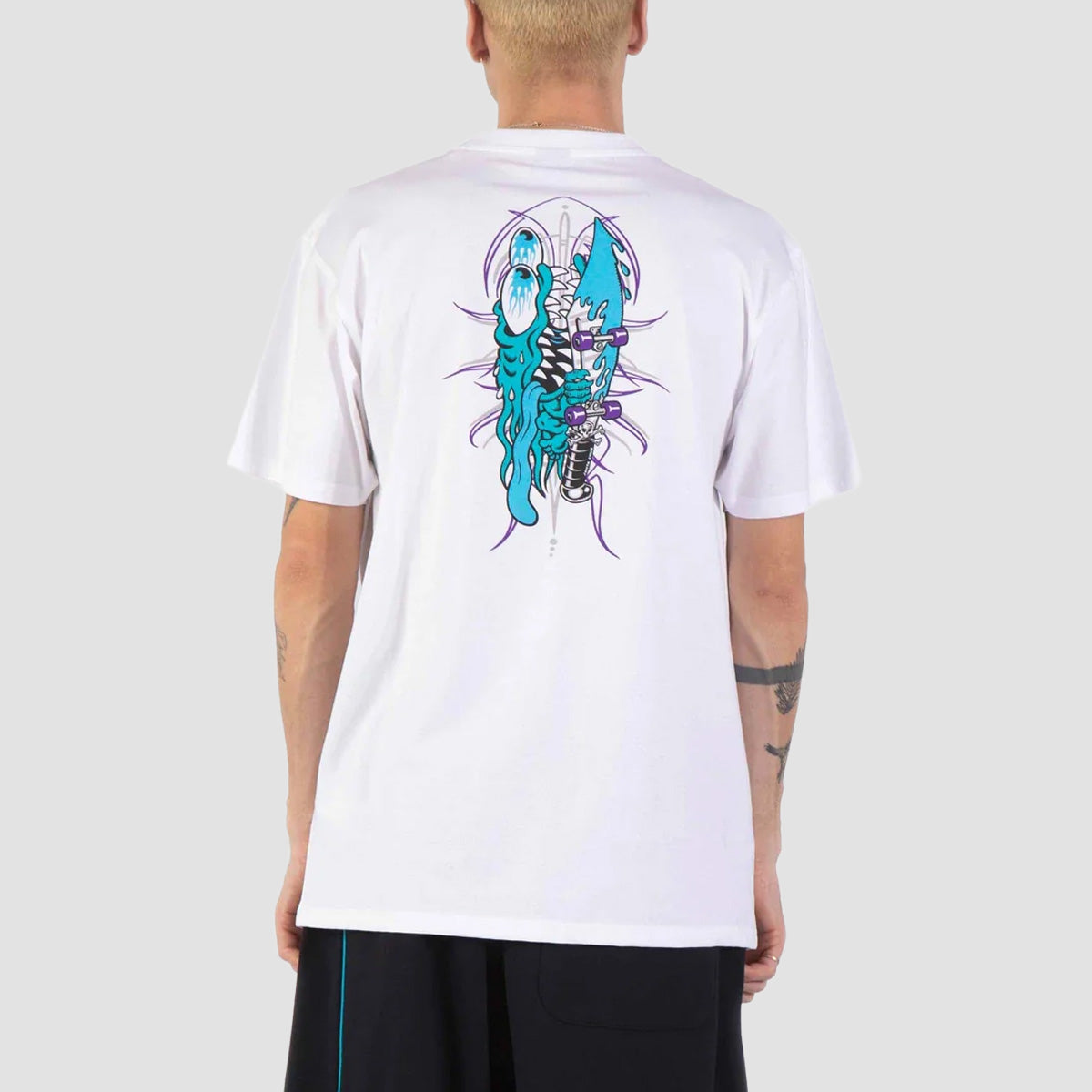 Santa Cruz Meek Pinstripe Slasher T-Shirt White
