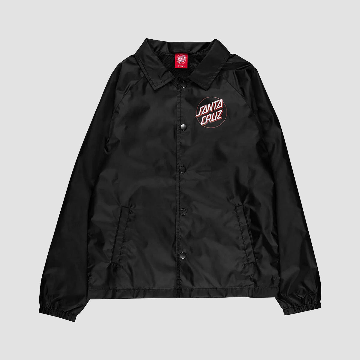Santa Cruz Partial Dot Coach Jacket Black - Kids