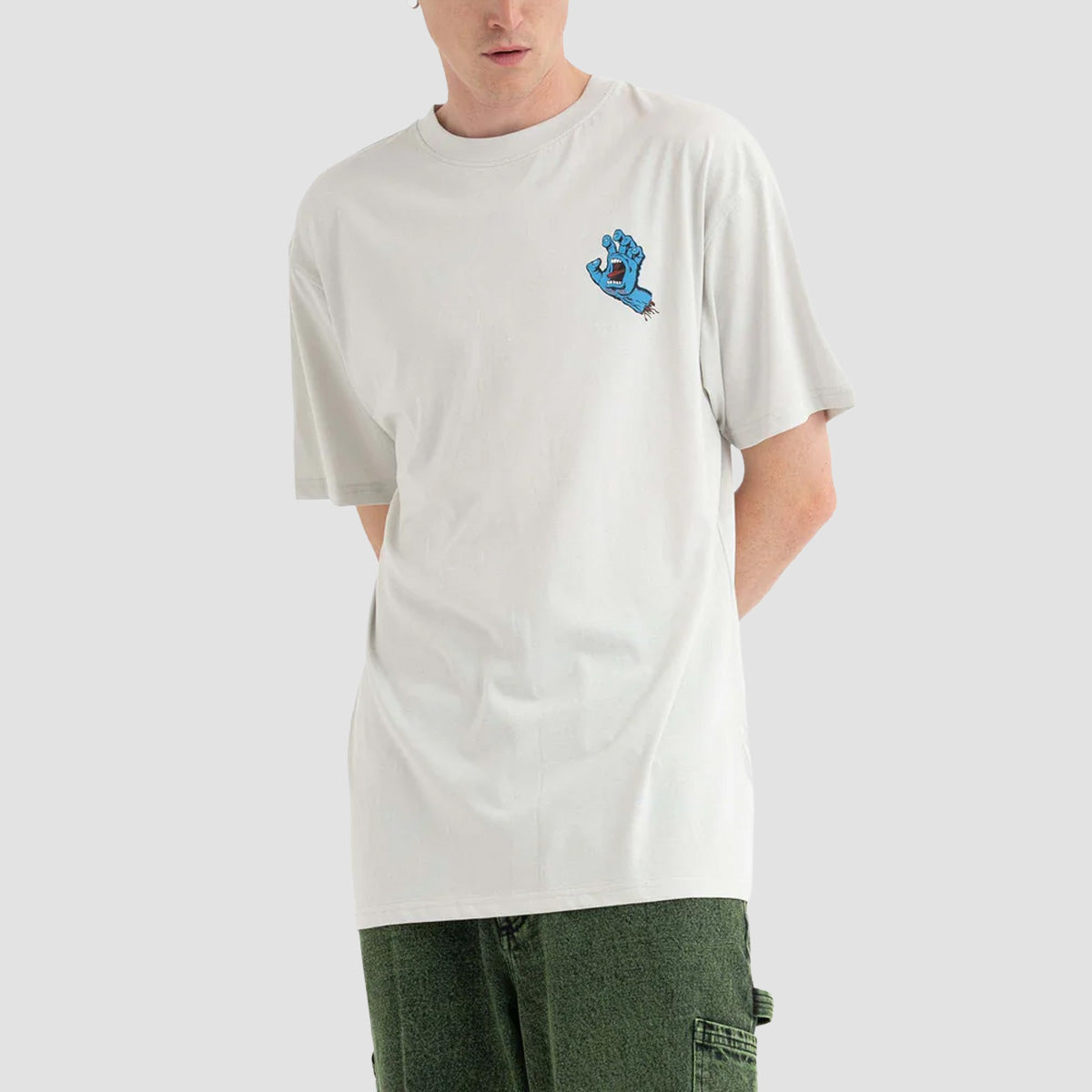 Santa Cruz Screaming Hand Chest T-Shirt Mist
