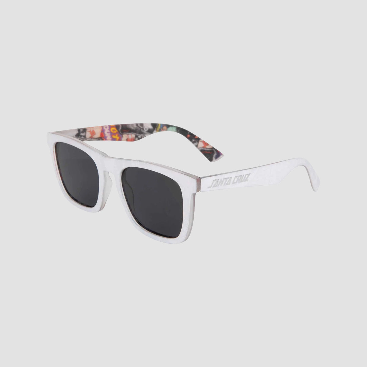 Santa Cruz Strip Sunglasses White Collage/Black