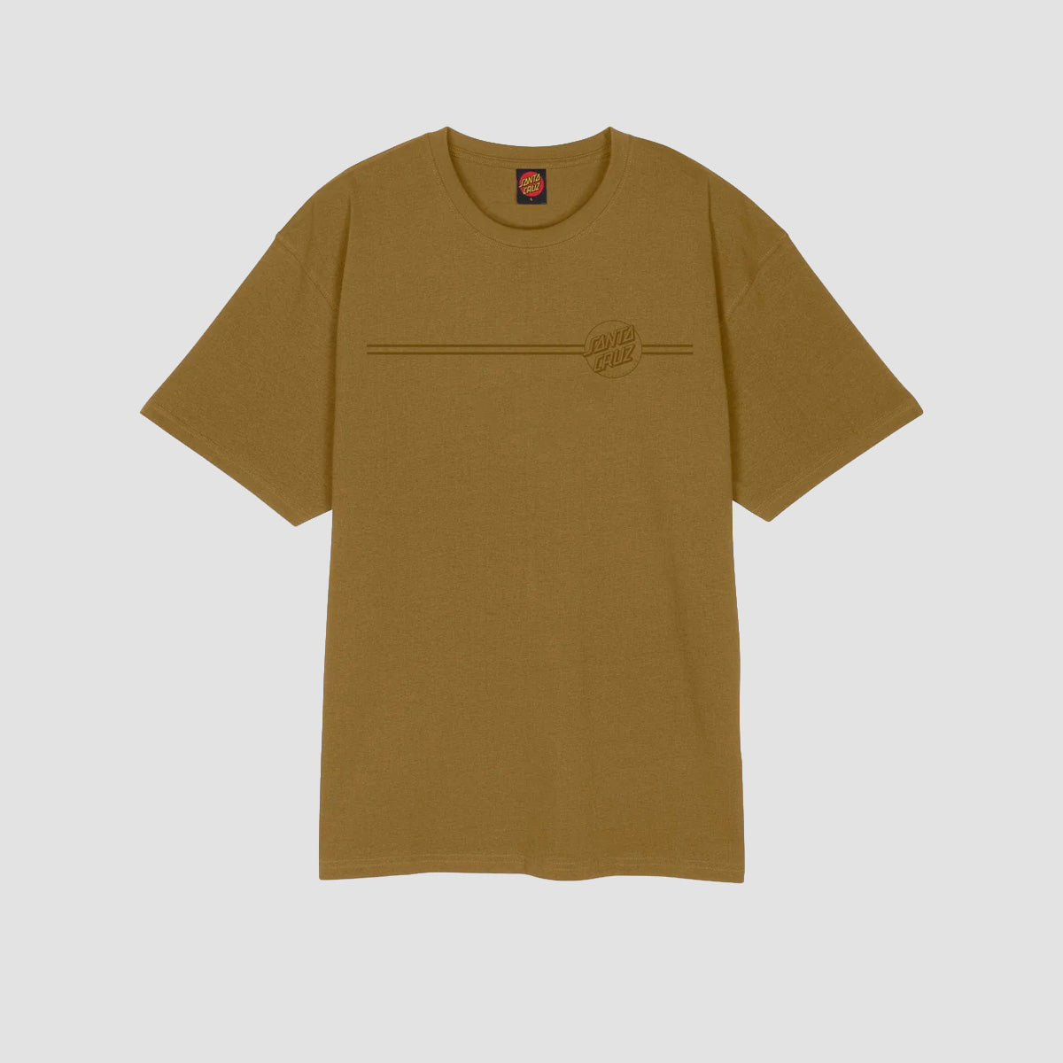 Santa Cruz Tonal Opus Dot Stripe T-Shirt Bronze