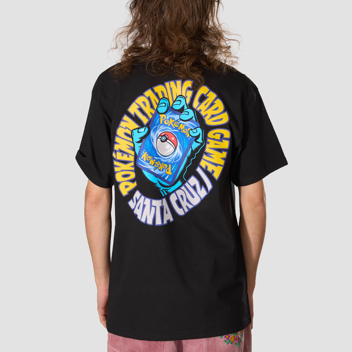 Santa Cruz X Pokemon TCG Hand T-Shirt Black