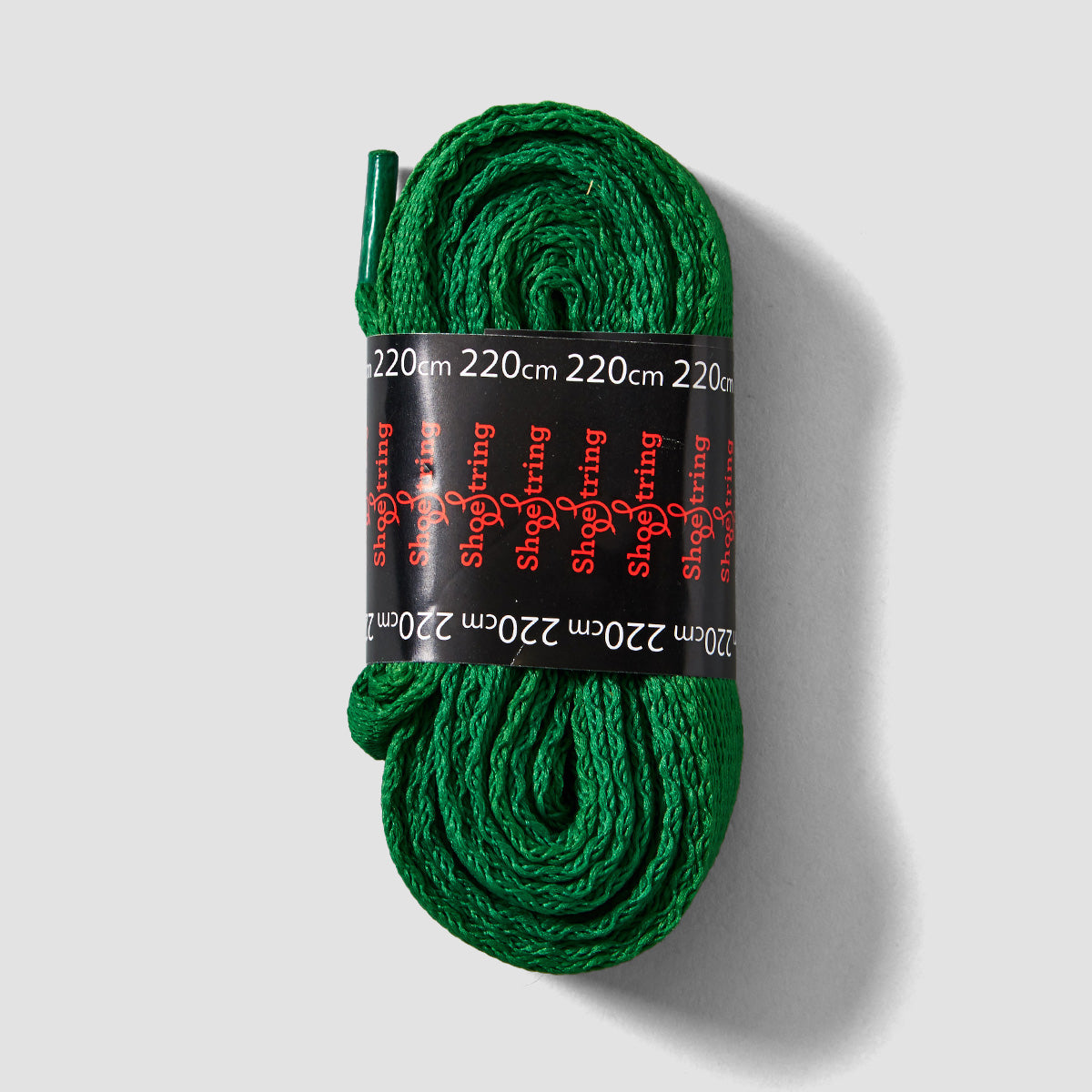 ShoeString Fat Flat 20mm 220cm Laces (Banded Pack) Green