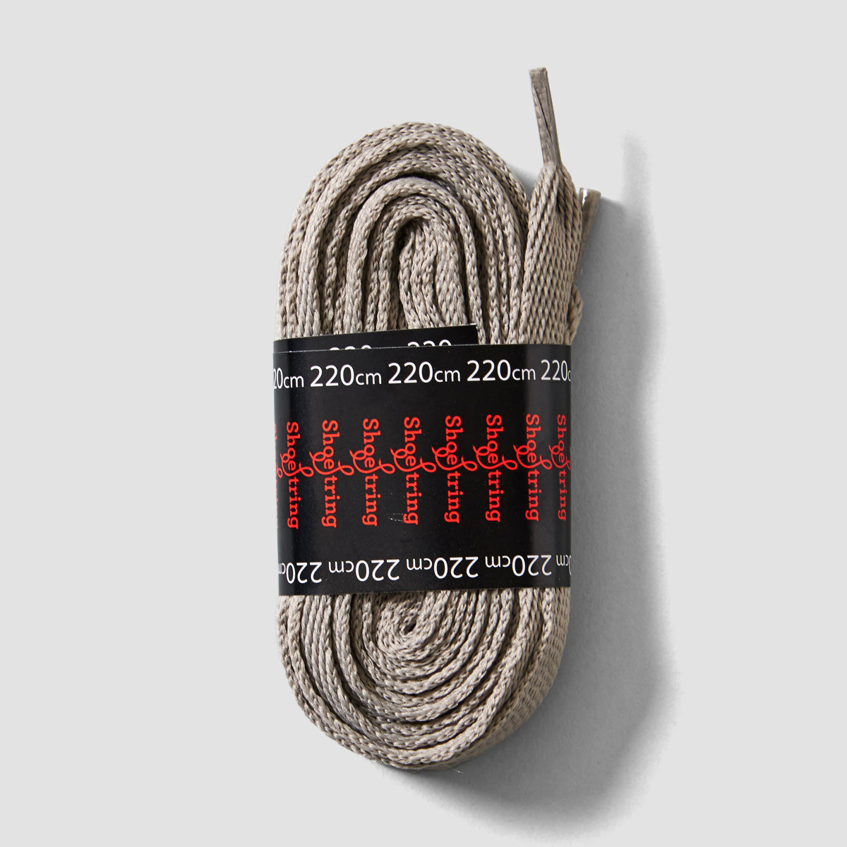 ShoeString Fat Flat 20mm 220cm Laces (Banded Pack) Grey