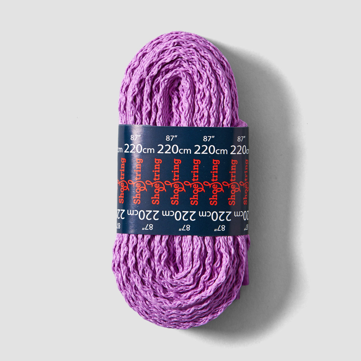 ShoeString Fat Flat 20mm 220cm Laces (Banded Pack) Lilac
