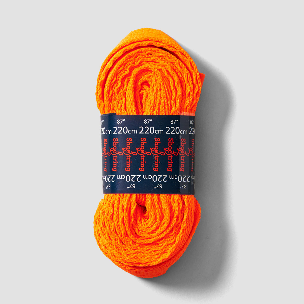 ShoeString Fat Flat 20mm 220cm Laces (Banded Pack) Orange