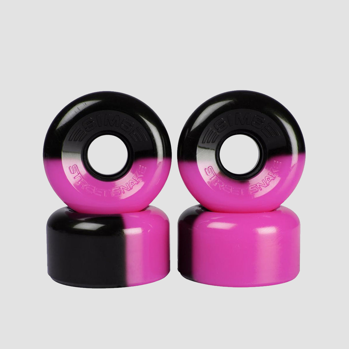 Sims Street Snakes 2Tone 78a Quad Wheels x4 Pink/Black 62mm