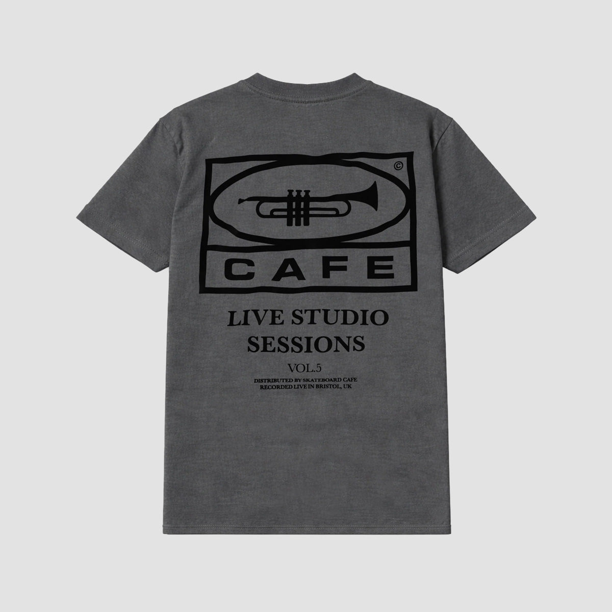 Skateboard Cafe 45 T-Shirt Charcoal/Black