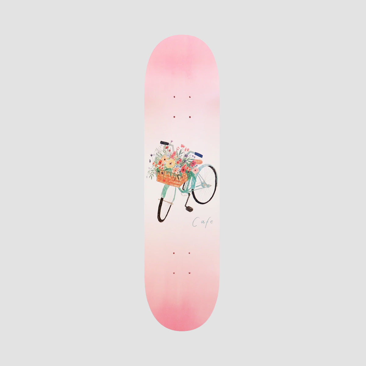 Skateboard Cafe Flower Basket Skateboard Deck Pink - 7.75"