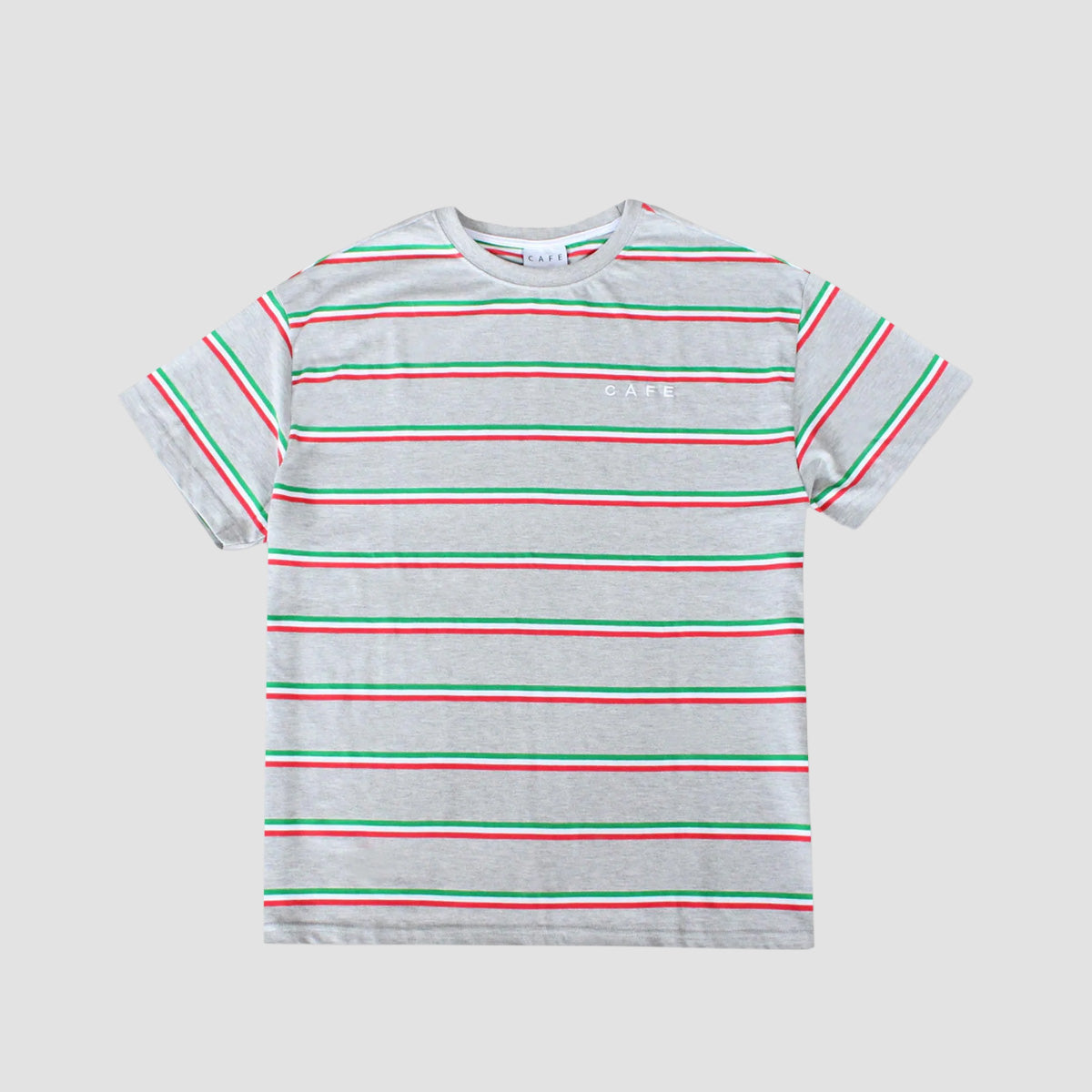 Skateboard Cafe Stripe T-Shirt Heather/Green