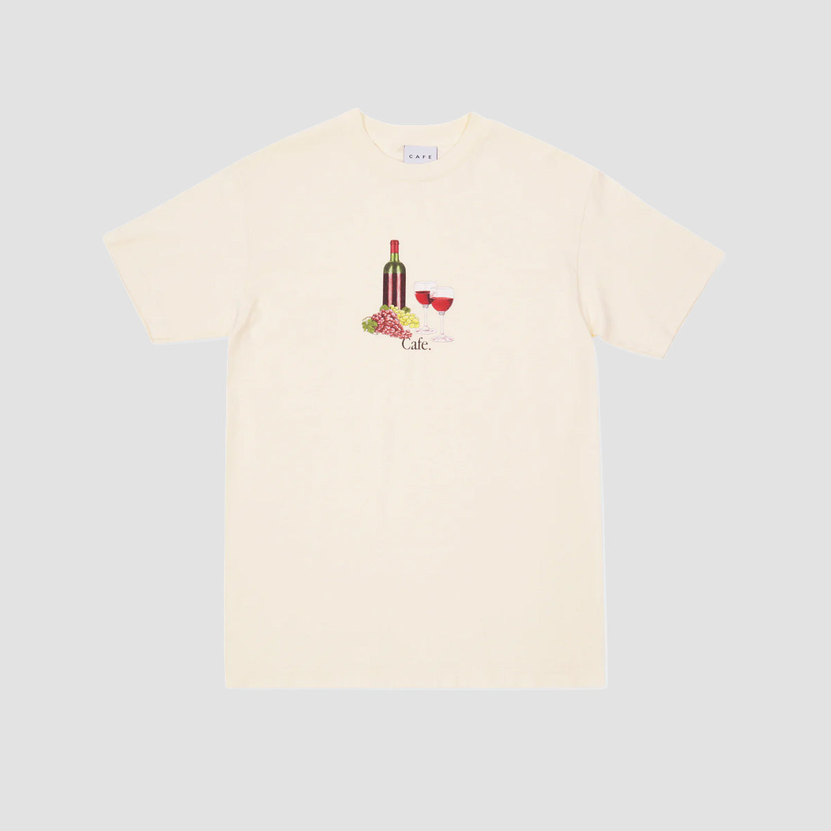 Skateboard Cafe Vino T-Shirt Cream