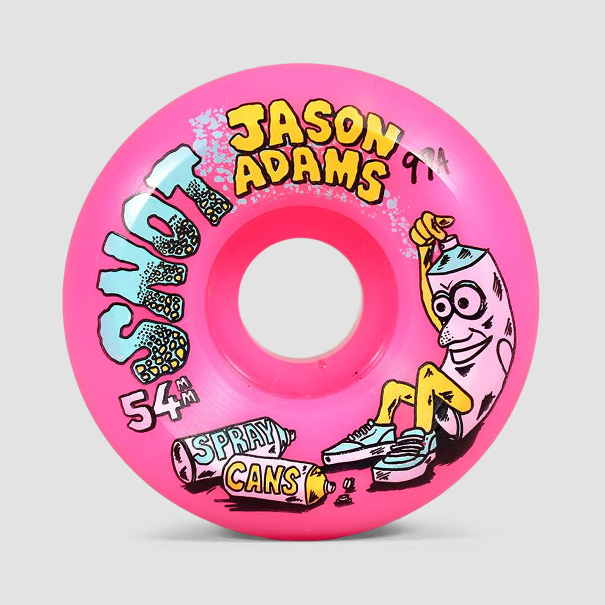 Snot Jason Adams Spray Cans Conical 99A Skateboard Wheels Pink 54mm
