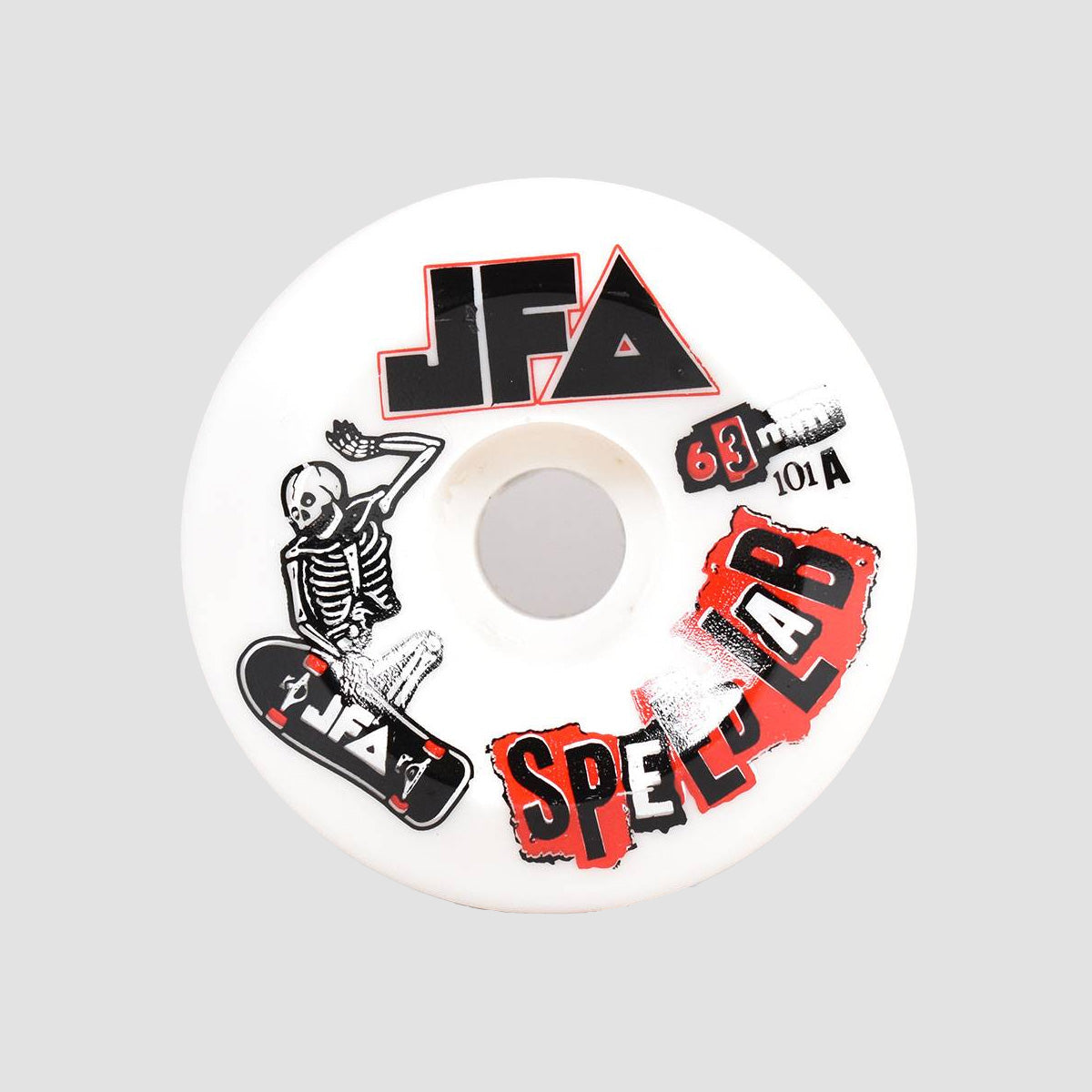 Speedlab JFA 101A Skateboard Wheels White 63mm
