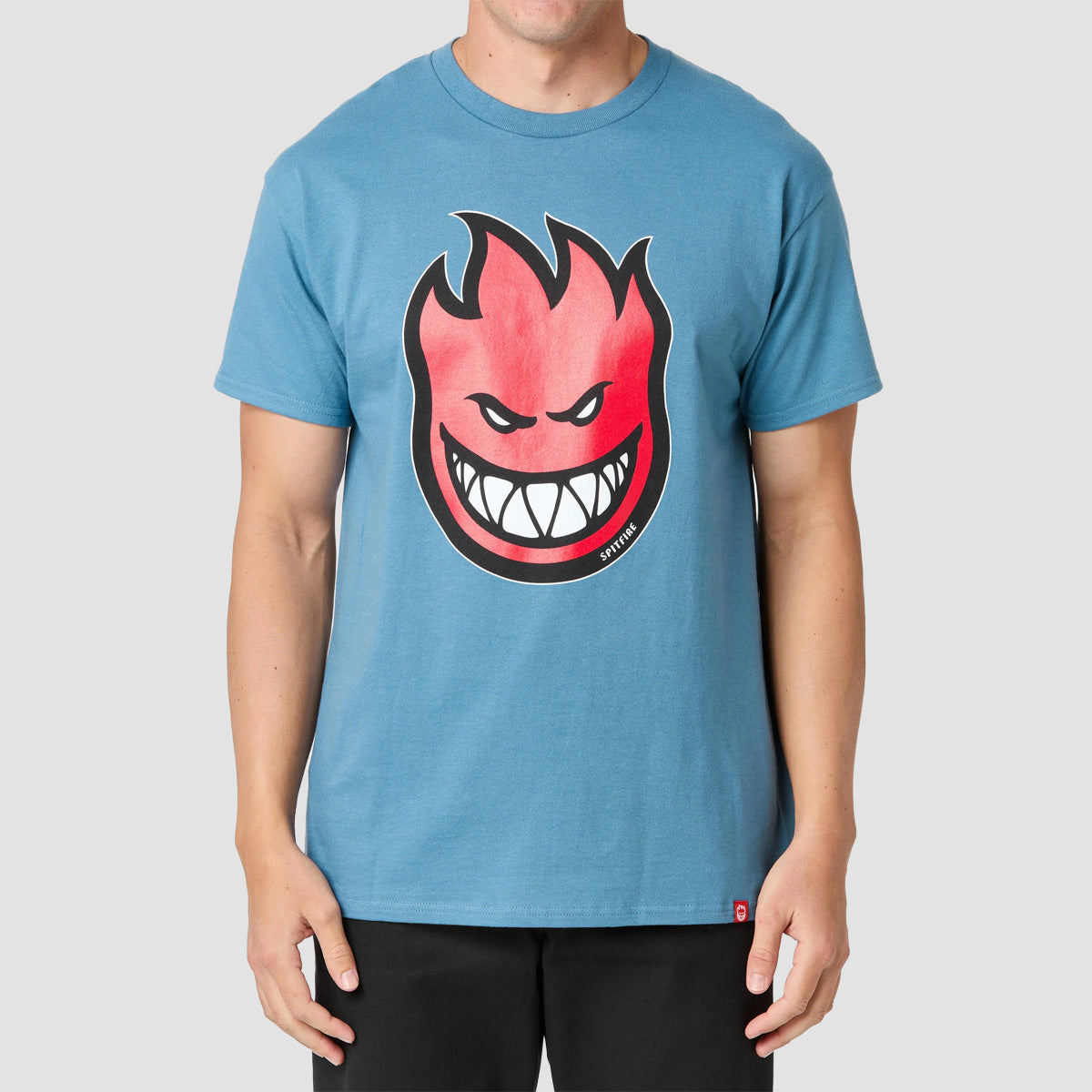 Spitfire Bighead Fill T-Shirt Indigo Blue/Red