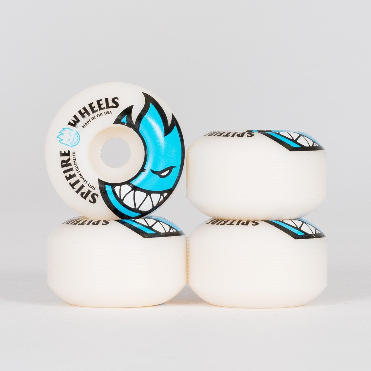Spitfire Bighead Skateboard Wheels White/Sky Blue 57mm