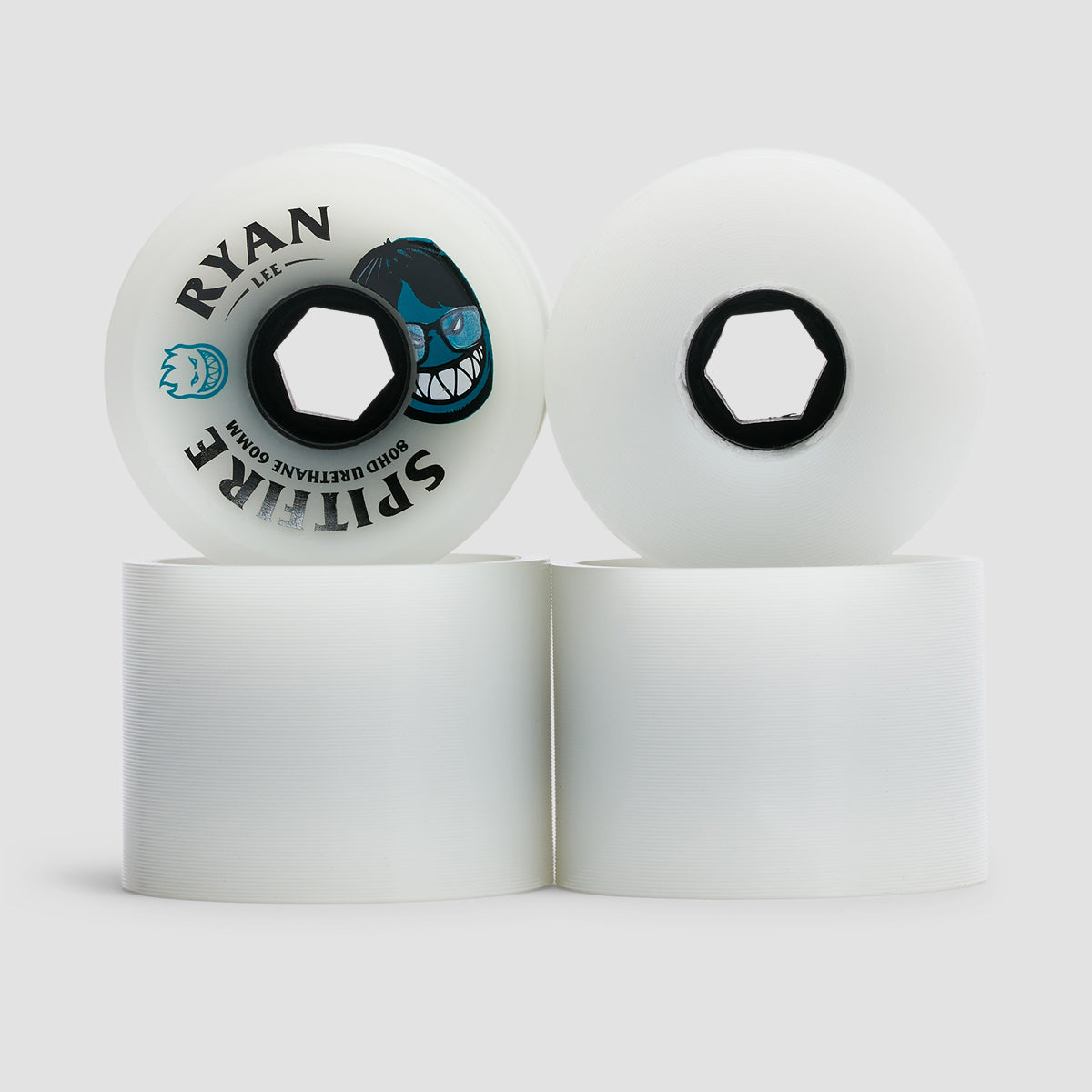 Spitfire Burn Squad Ryan Lee Custom Super Wides 80HD Soft Skateboard Wheels Clear/Black 60mm