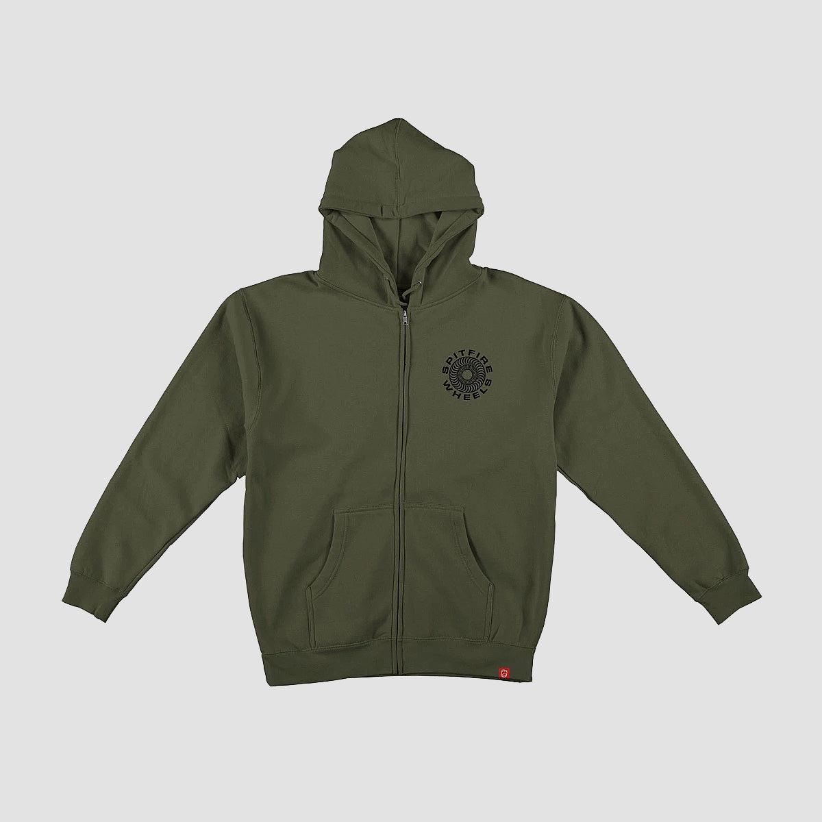 Spitfire Classic 87 Swirl Fill Zip Hoodie Army/Black