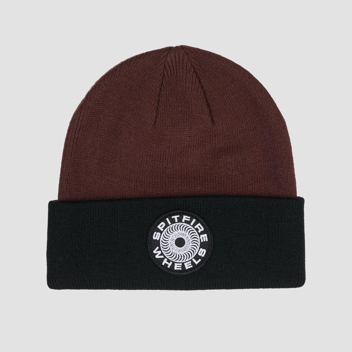 Spitfire Classic 87 Swirl Patch Beanie Black/Dark Red