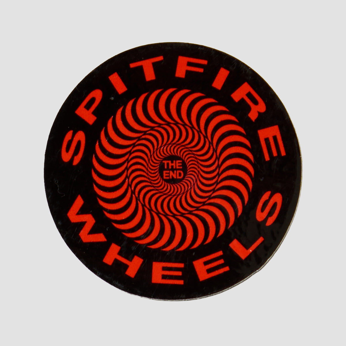 Spitfire Classic Sticker Large Black/Red 190mm