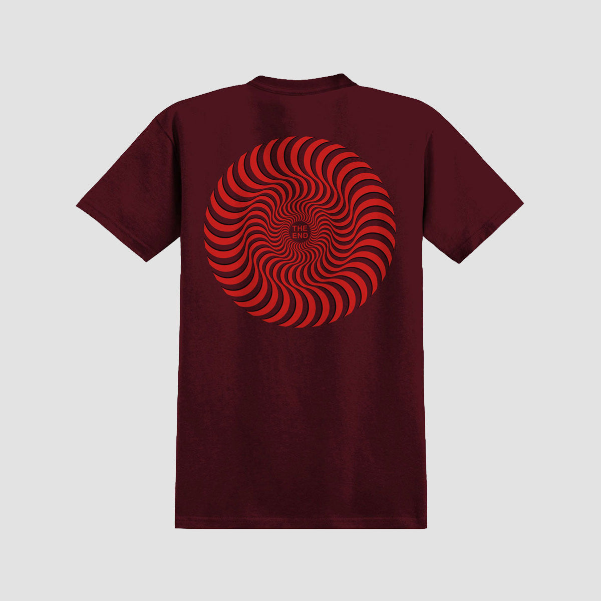 Spitfire Classic Swirl Overlay T-Shirt Burgundy/Red/White