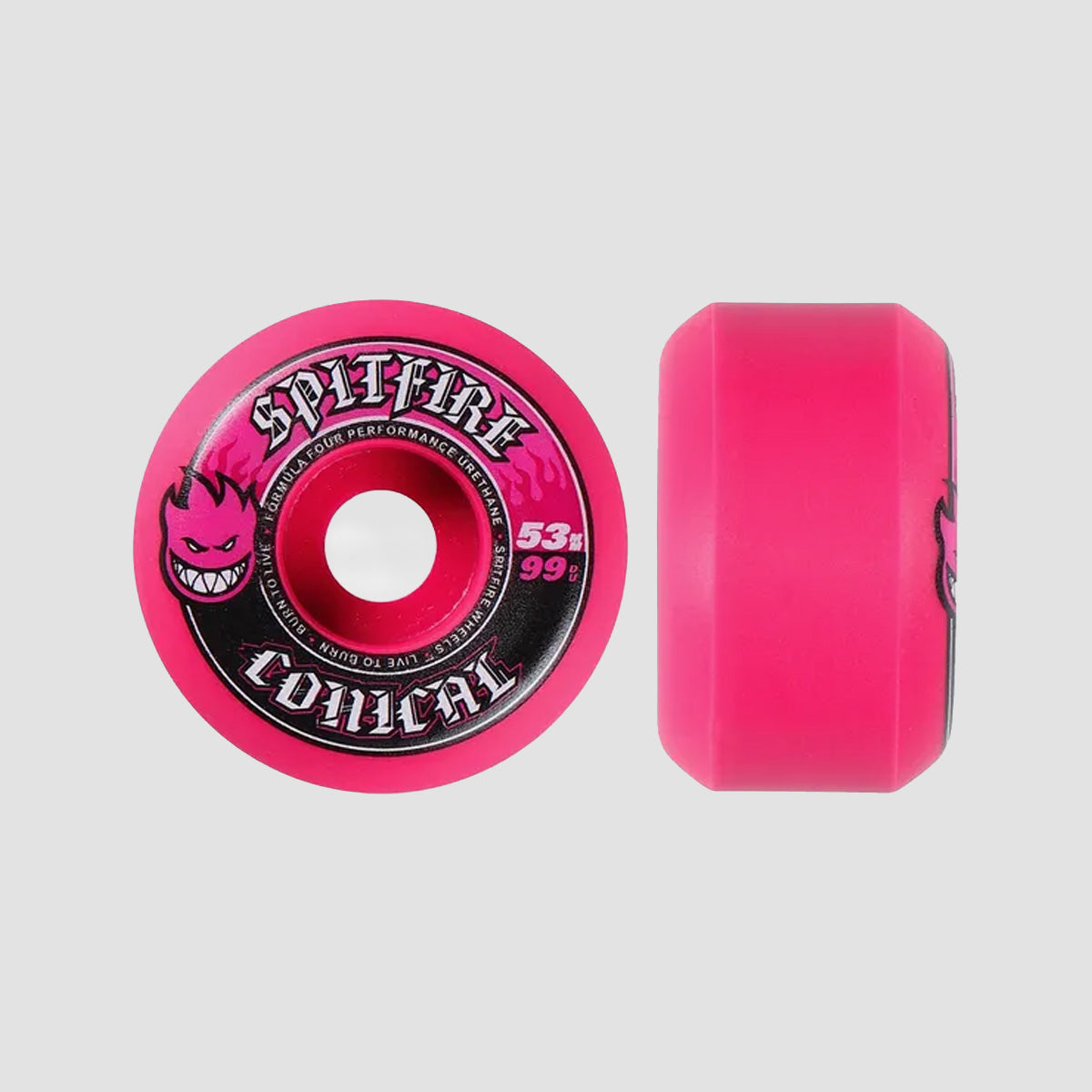 Spitfire Formula Four Conical 99A Skateboard Wheels Pink 53mm