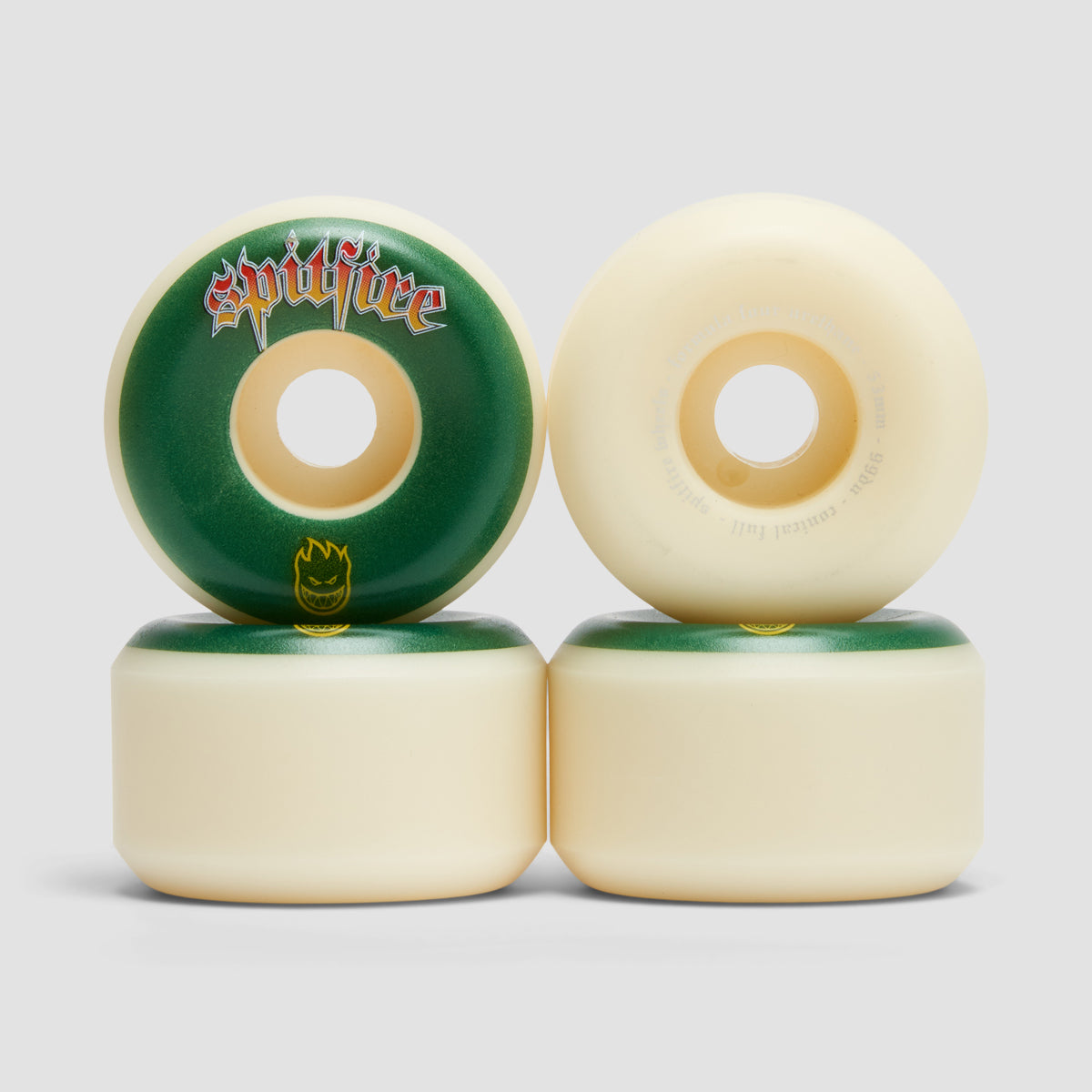 Spitfire Formula Four Venom Script Conical Full 99DU Skateboard Wheels Natural 53mm