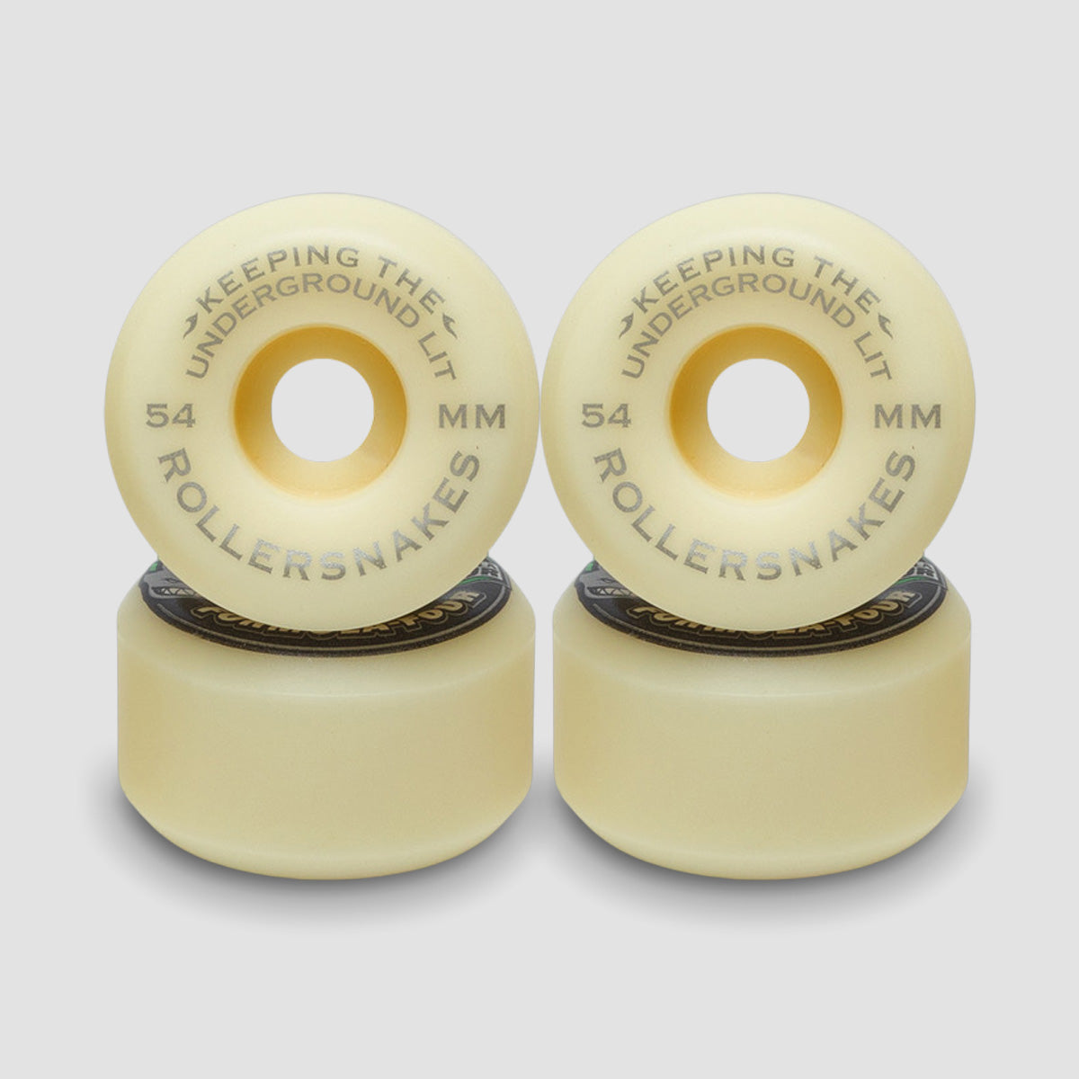 Spitfire X Rollersnakes Formula Four Conical Full 99DU Skateboard Wheels Natural 54mm