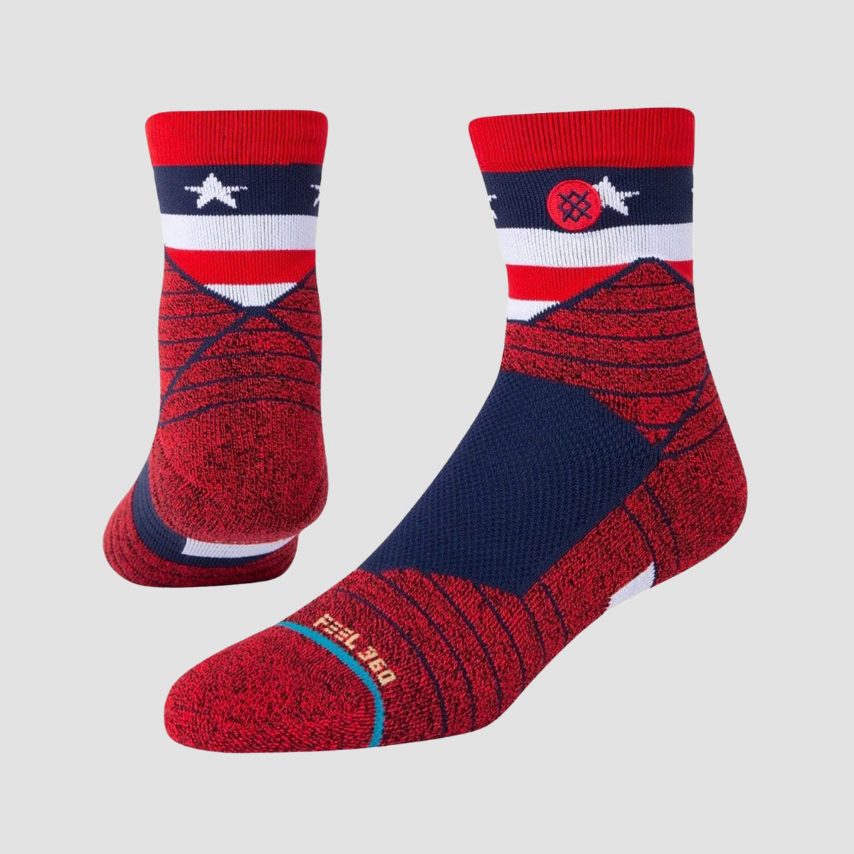 Stance American Quarter Socks Red
