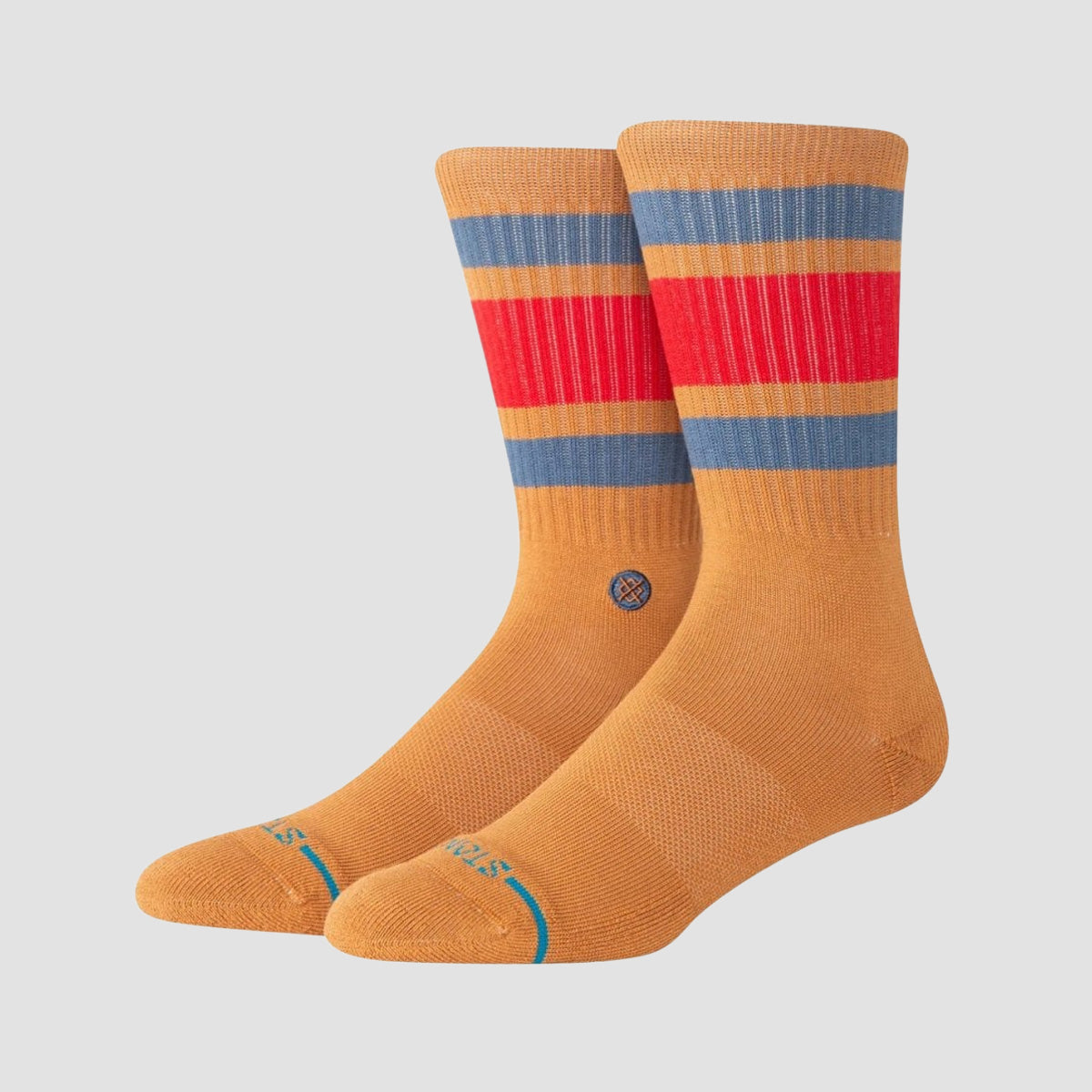 Stance Boyd ST Crew Socks Tan Brown