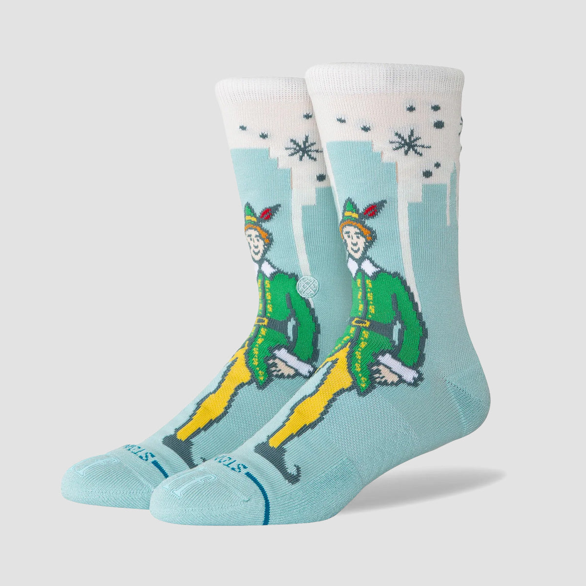 Stance Buddy the Elf Big City Elf Crew Socks Ice Blue