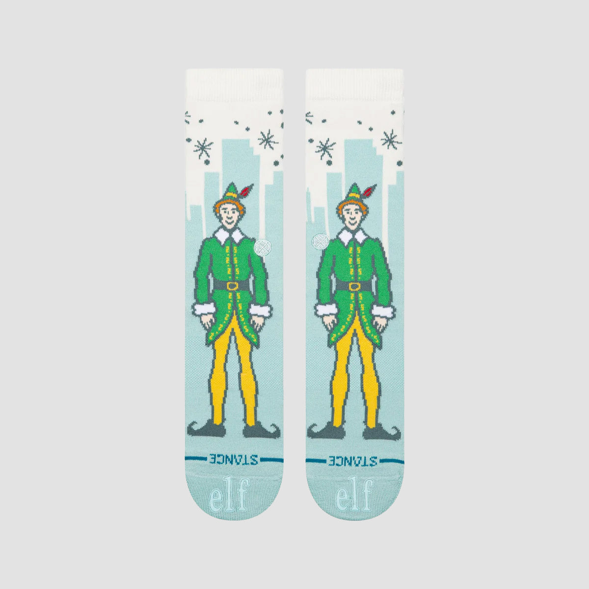 Stance Buddy the Elf Big City Elf Crew Socks Ice Blue