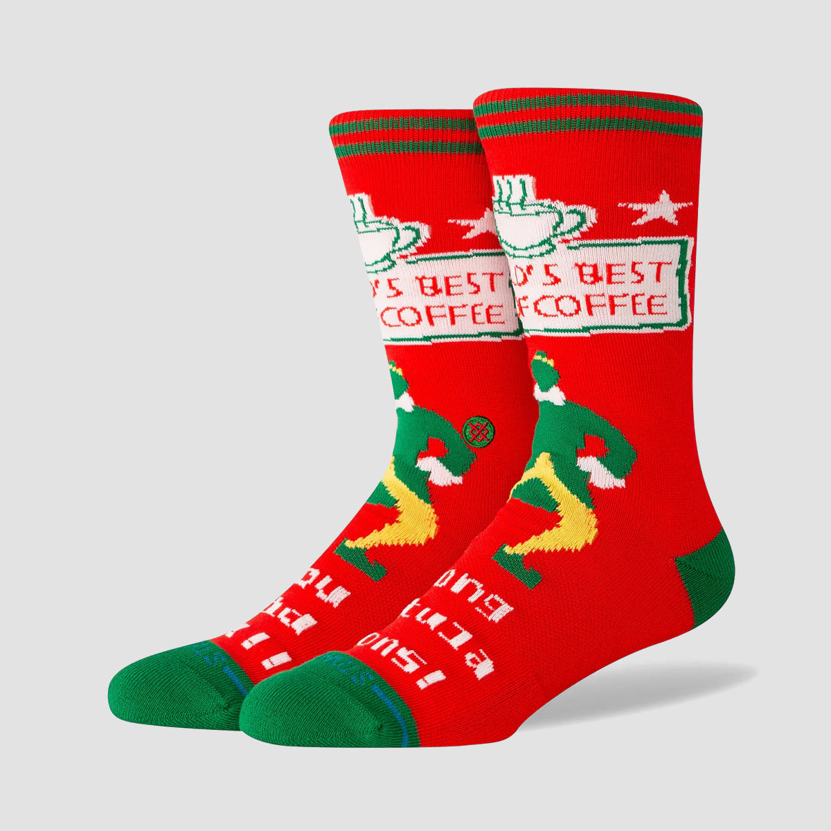 Stance Buddy the Elf Worlds Best Crew Socks Red