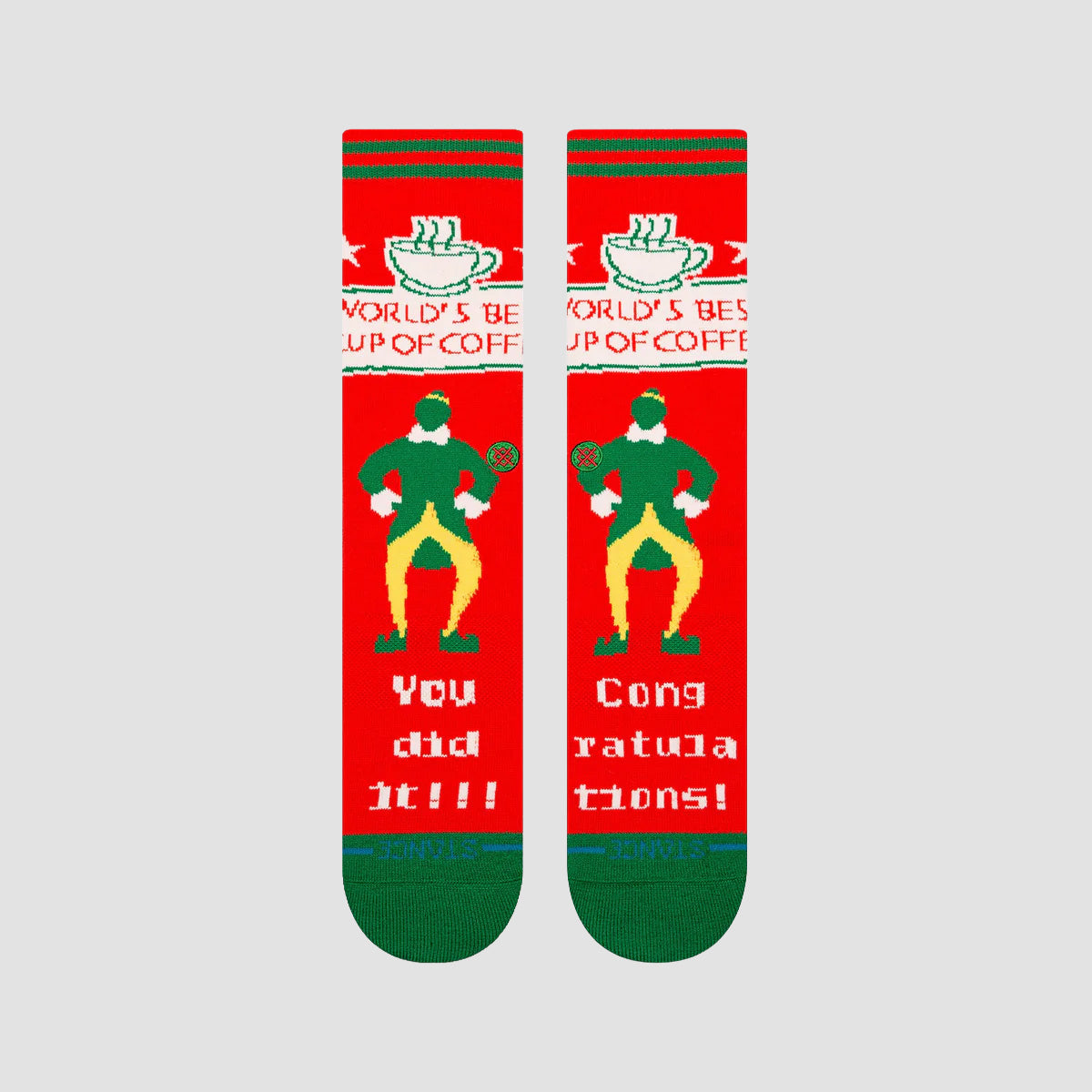Stance Buddy the Elf Worlds Best Crew Socks Red