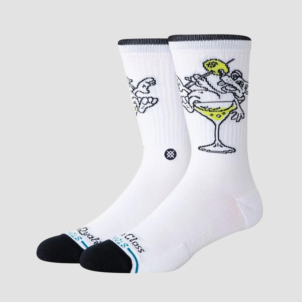 Stance High Quality Low Class Crew Socks White