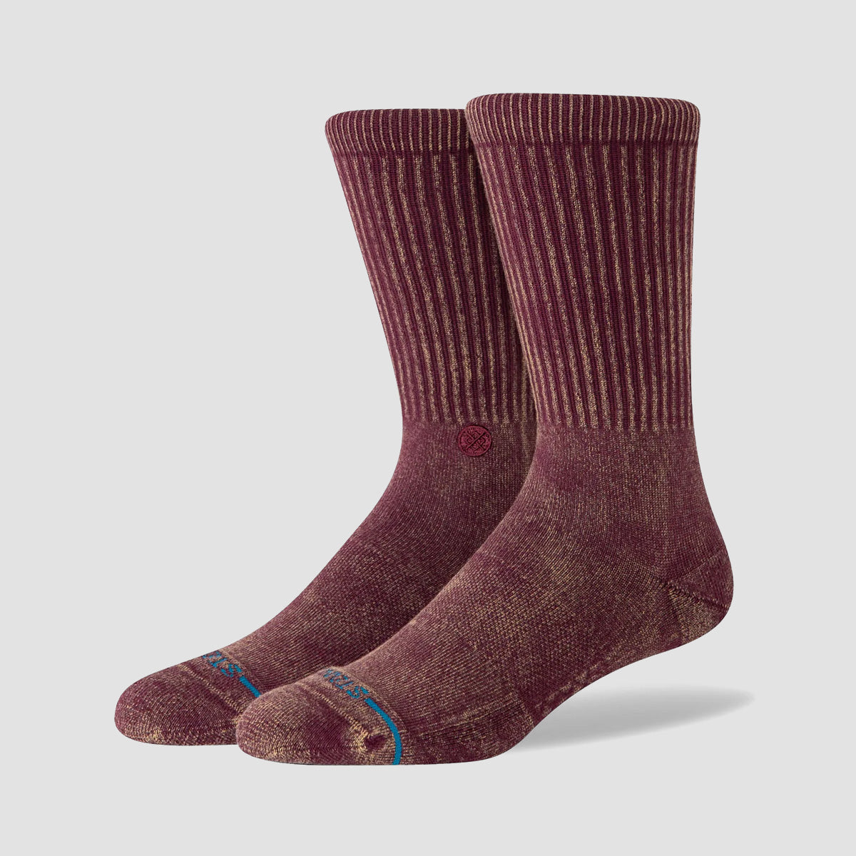 Stance Icon Dyed Crew Socks Fig