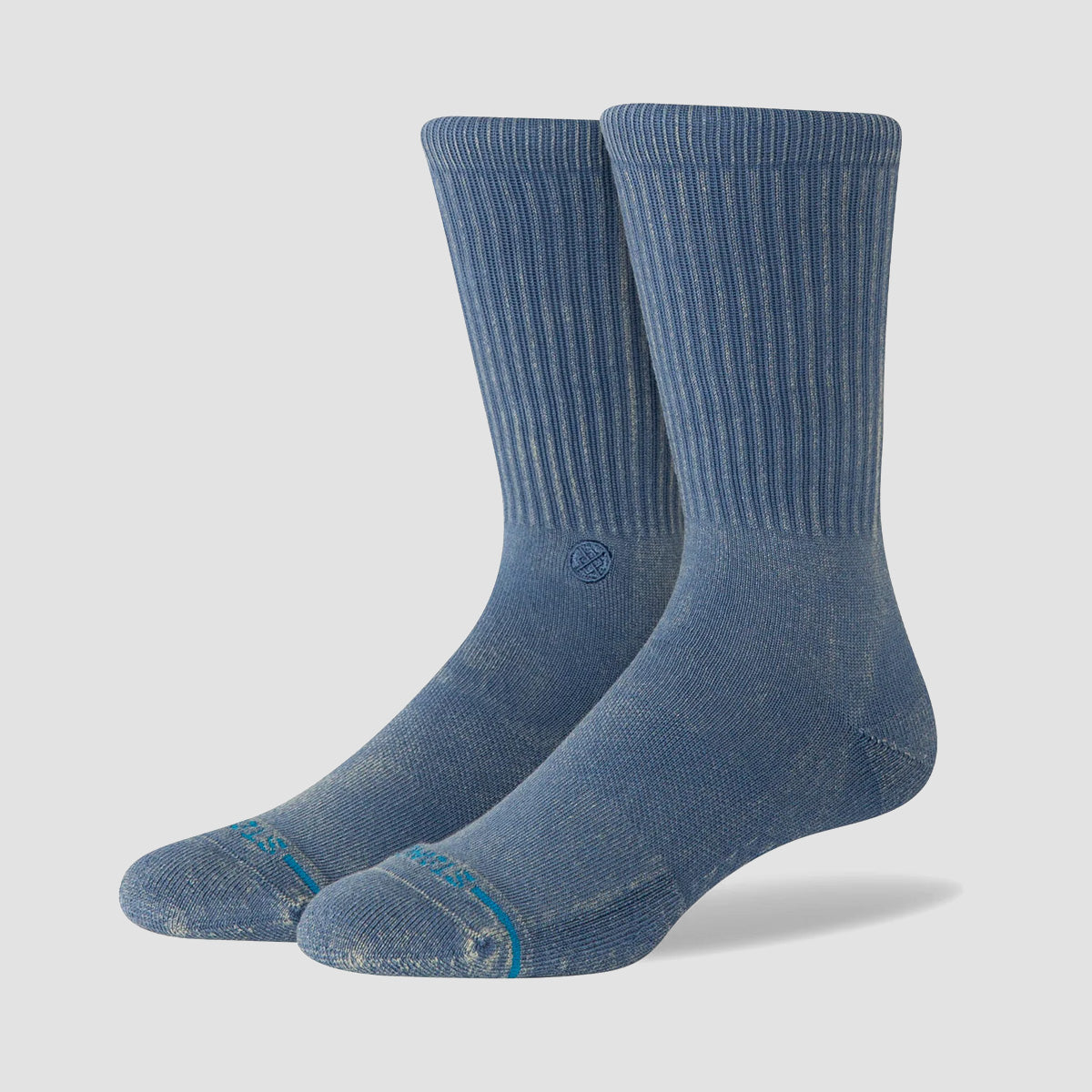 Stance Icon Dyed Crew Socks Sea Blue