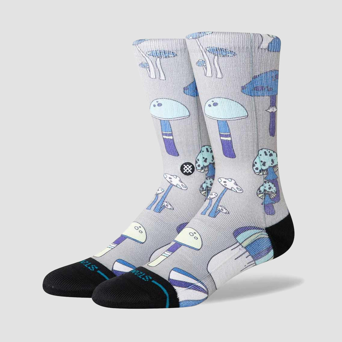Stance Microbial Crew Socks String Grey