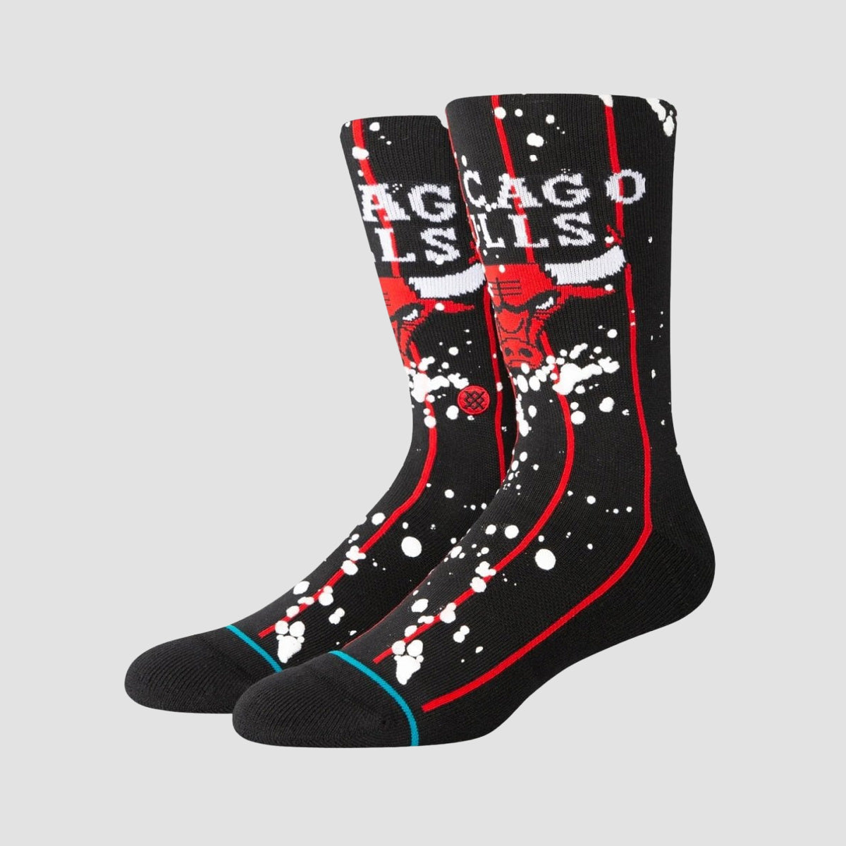 Stance NBA Overspray Chicago Bulls Crew Socks Black