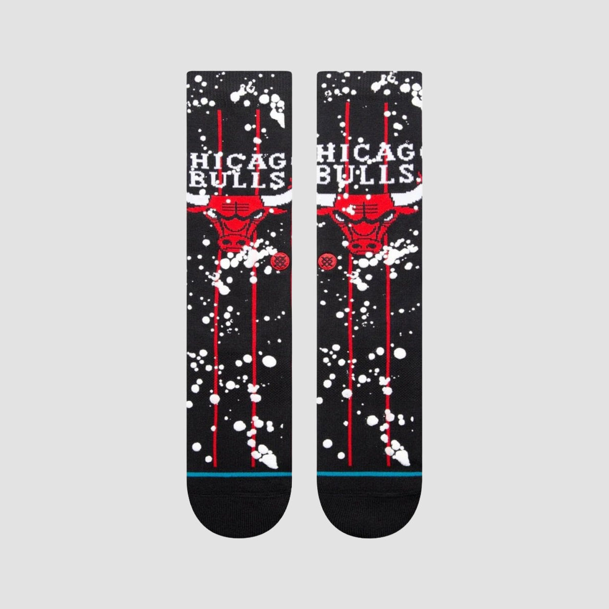 Stance NBA Overspray Chicago Bulls Crew Socks Black