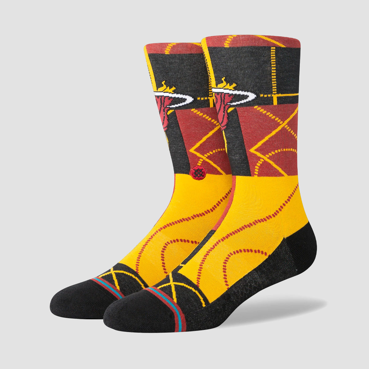 Stance NBA Zone Miami Heat Crew Socks Black