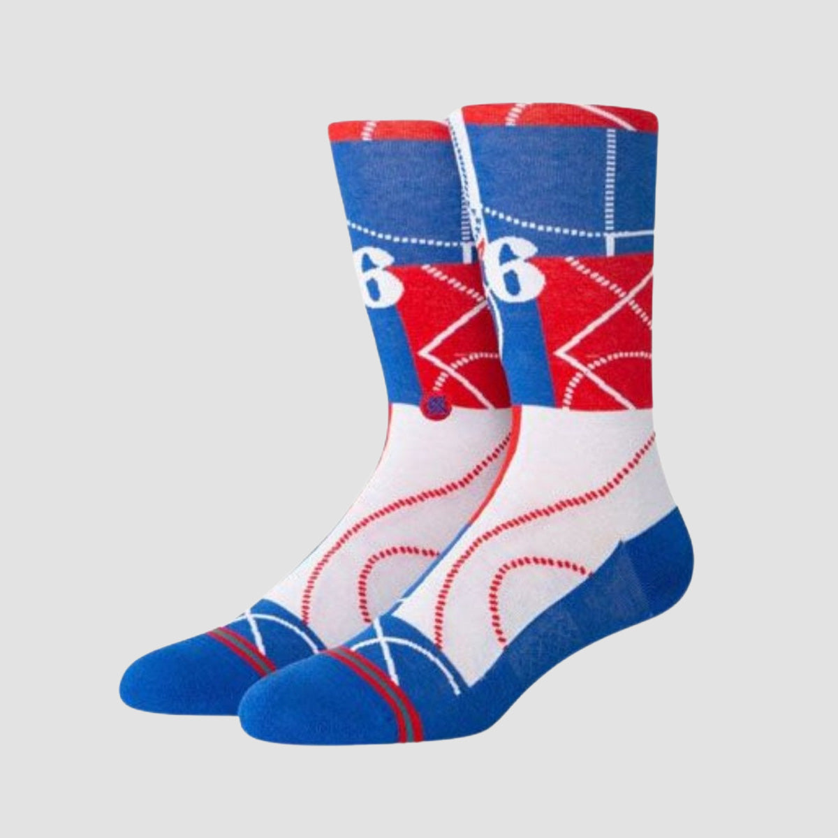 Stance NBA Zone Philadelphia 76ers Crew Socks Royal