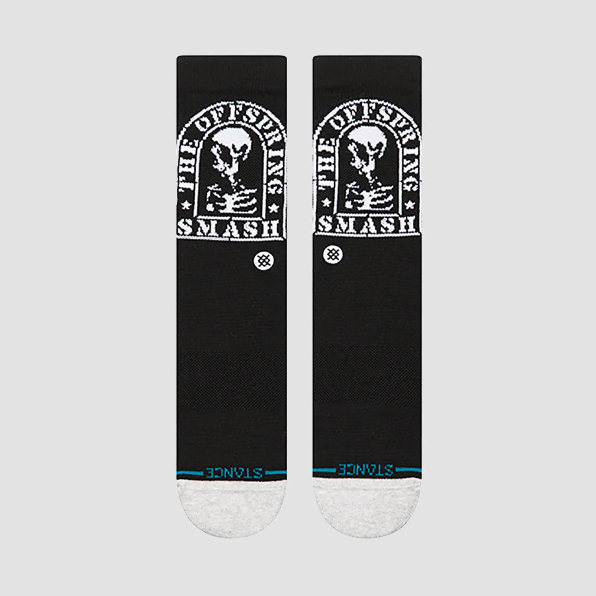 Stance Off Spring Smashed Crew Socks Black