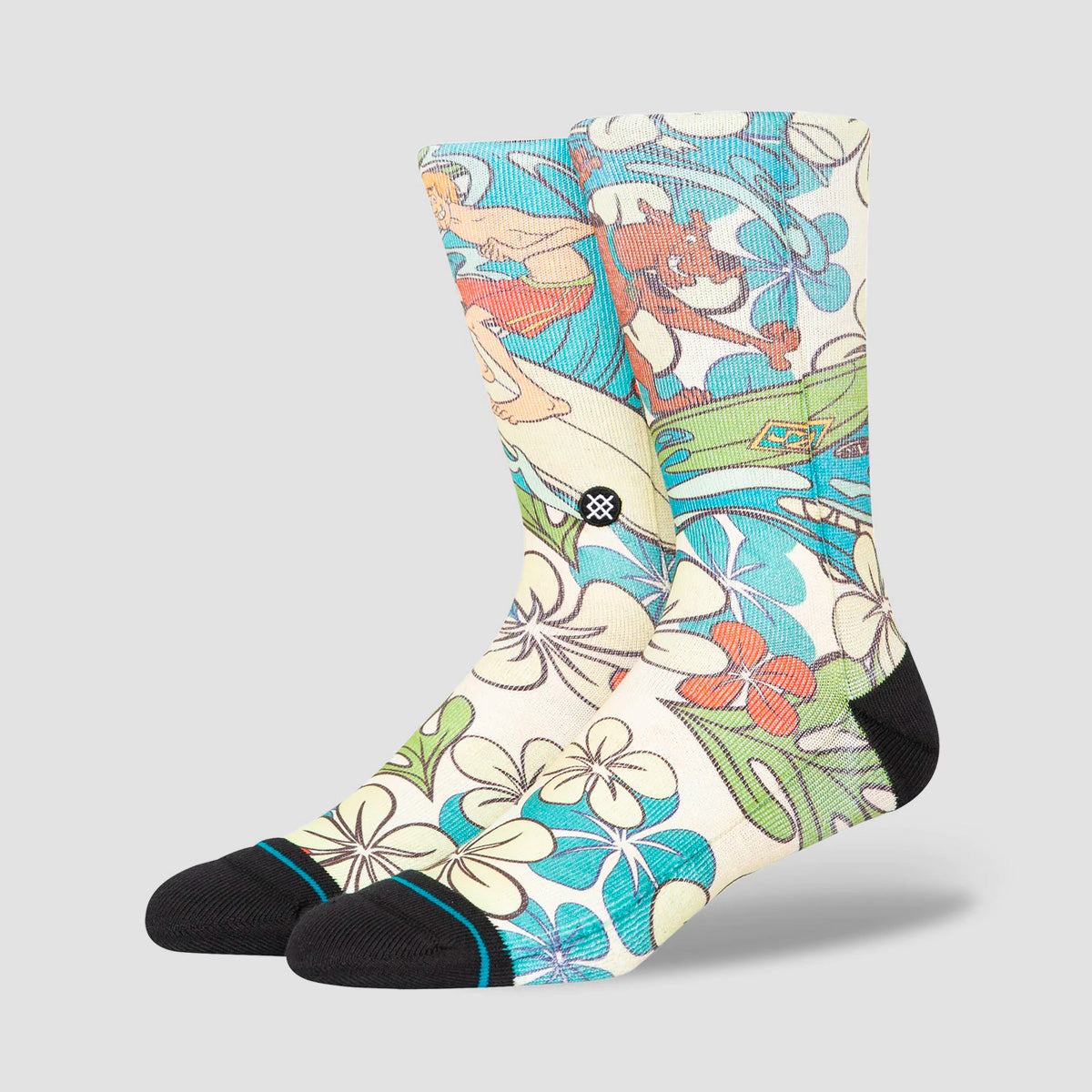 Stance Scooby Doo Surfs Up Shaggy Crew Socks Blue