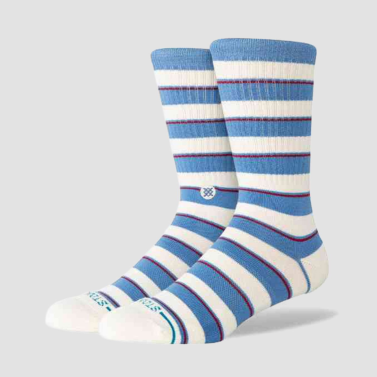 Stance Striped It Crew Socks Capri Blue