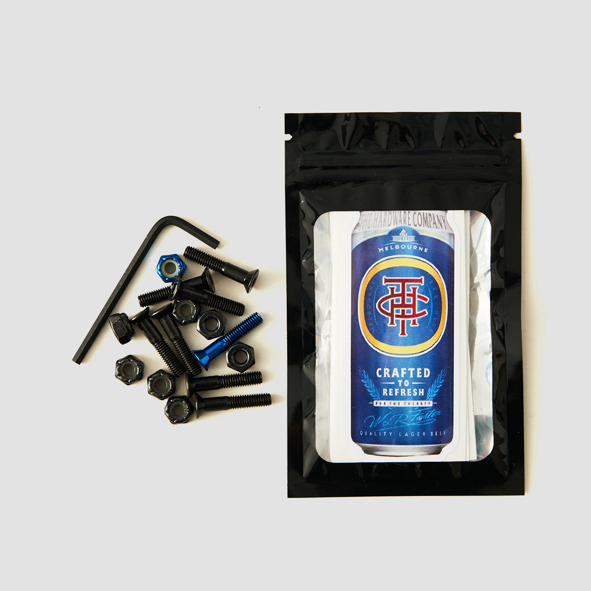 The Hardware Company THC Crafty Blues Allen Truck Bolts Black/Blue 1"