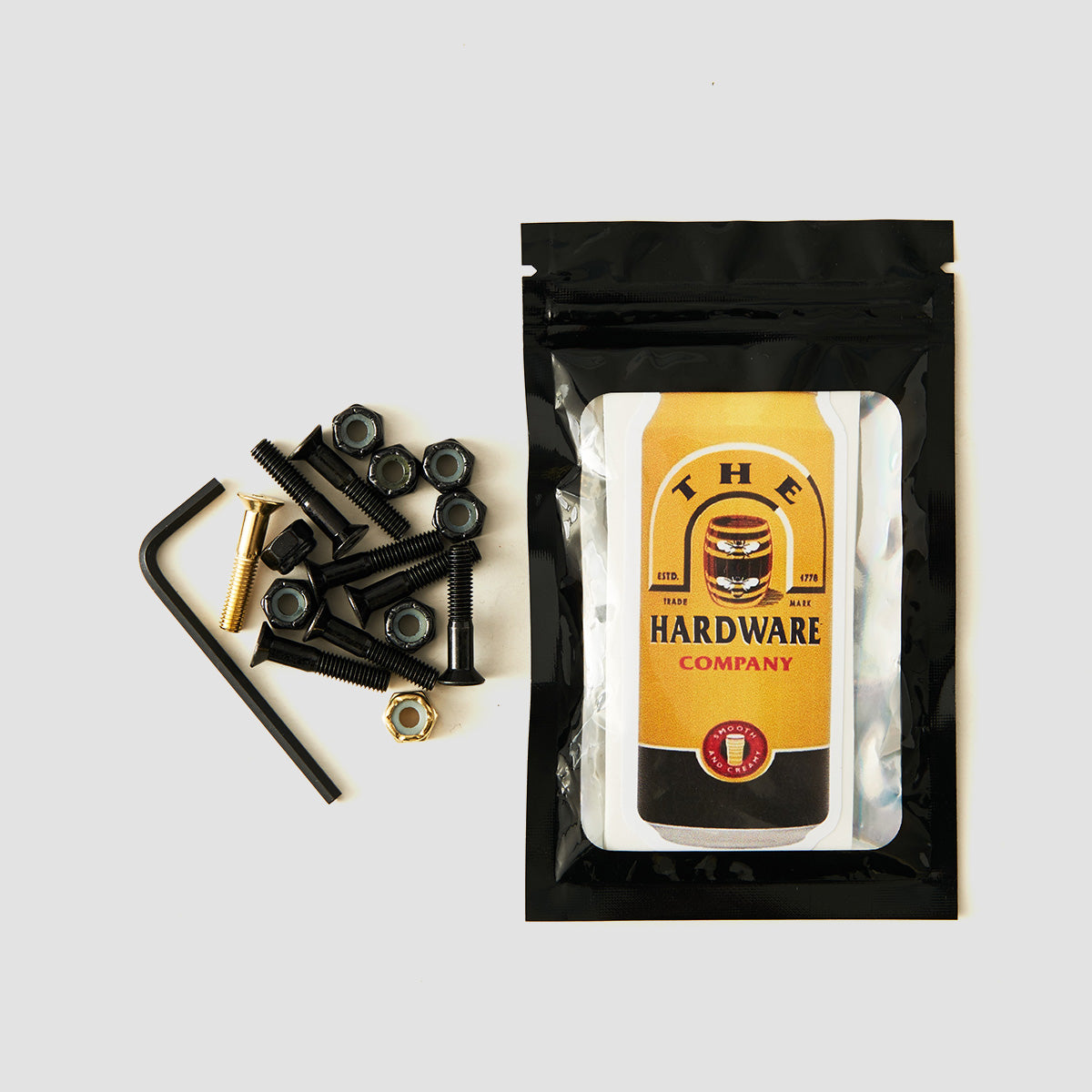 The Hardware Company THC Gold Sesh Allen Truck Bolts Black/Gold 1"