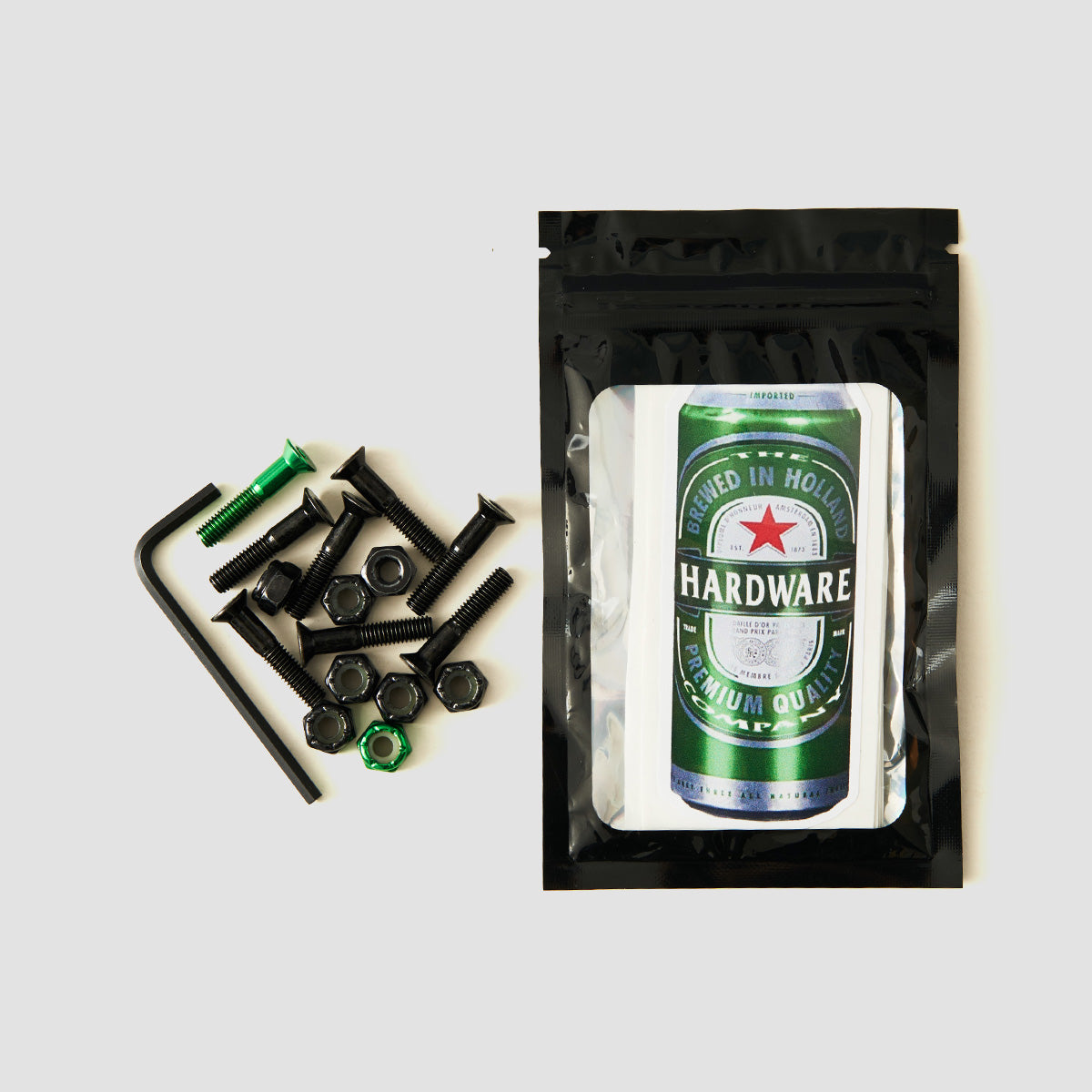 The Hardware Company THC Green Sesh Allen Truck Bolts Black/Green 1"