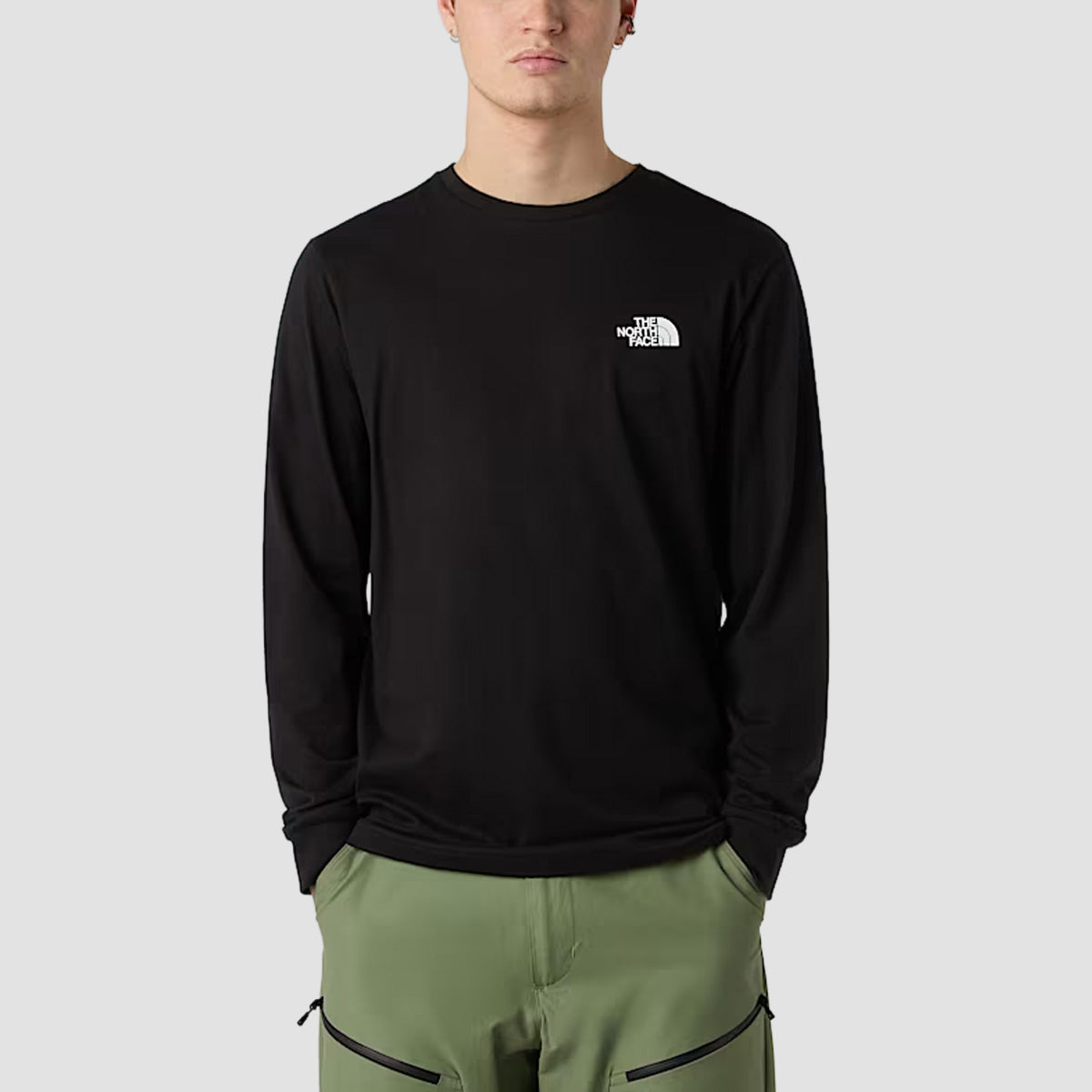 The North Face Evolution Box NSE Regular Long Sleeve T-Shirt TNF Black/TNF White