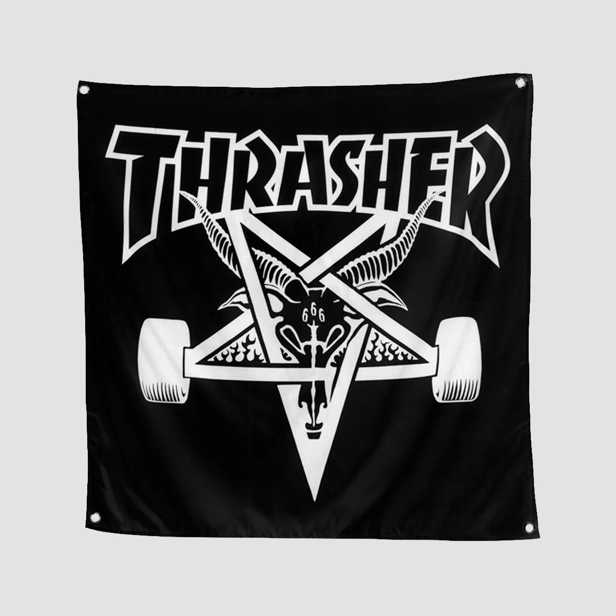 Thrasher Skate Goat Cloth Banner Black